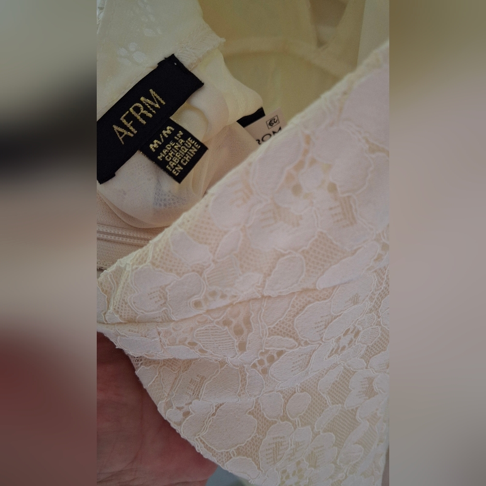 AFRM Ivory Lace Backless Dress - Picture 7 of 8